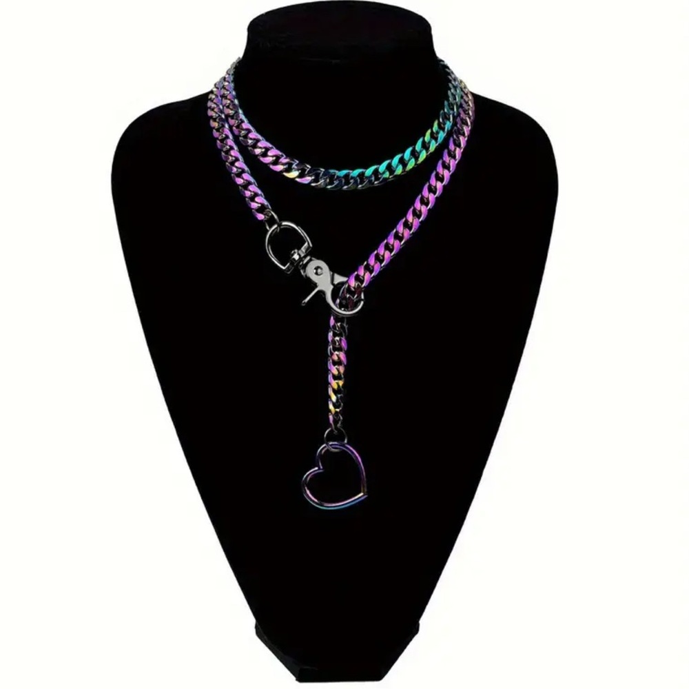 Multi-Layer Cuban Chain Y-Shaped Necklace - New Jk Spice Street Style - Picture 3 of 6